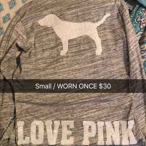 Victoria Secret pink long sleeve bling top
